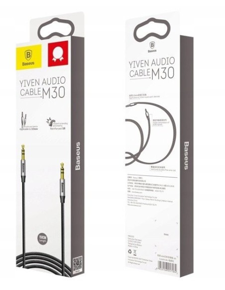 Baseus Yiven Audio M30 | Kabel AUX Audio Mini Jack 3.5mm - Mini Jack 3.5mm 100cm