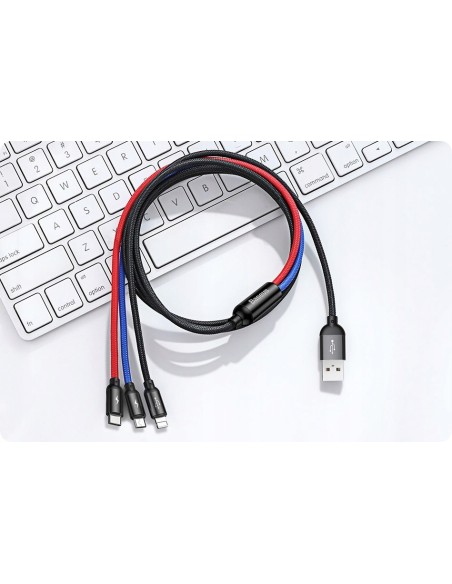 Baseus Primary | Kabel 3w1 USB - Lightning IPhone Micro Type-C 3.5A 120cm