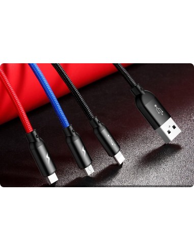 Baseus Primary | Kabel 3w1 USB - Lightning IPhone Micro Type-C 3.5A 120cm