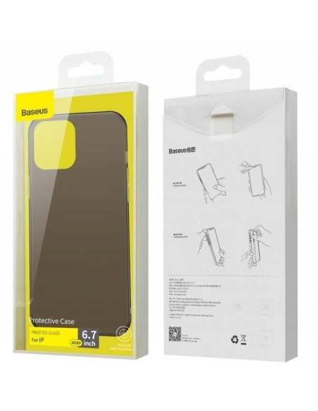 Baseus Frosted Glass | Etui case pokrowiec obudowa do iPhone 12 Pro Max 6.7'' 2020 EOL