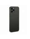 Baseus Frosted Glass Case Sztywne etui z elastyczną ramką iPhone 12 Pro Max Ciemnozielony, eol