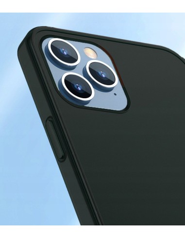 Baseus Frosted Glass Case Sztywne etui z elastyczną ramką iPhone 12 Pro Max Ciemnozielony, eol