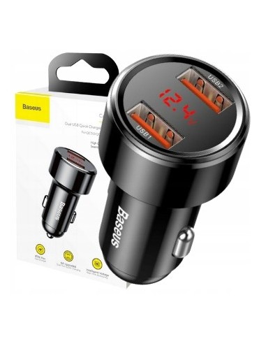 Baseus Magic Series | Szybka ładowarka samochodowa USB + USB Quick Charge 3.0 Huawei 5A 45W