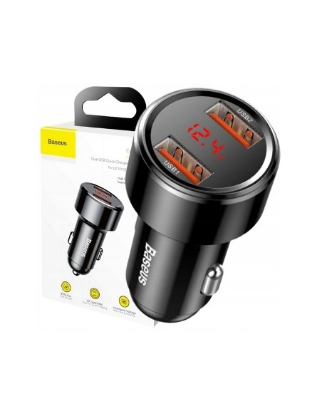 Baseus Magic Series | Szybka ładowarka samochodowa USB + USB Quick Charge 3.0 Huawei 5A 45W