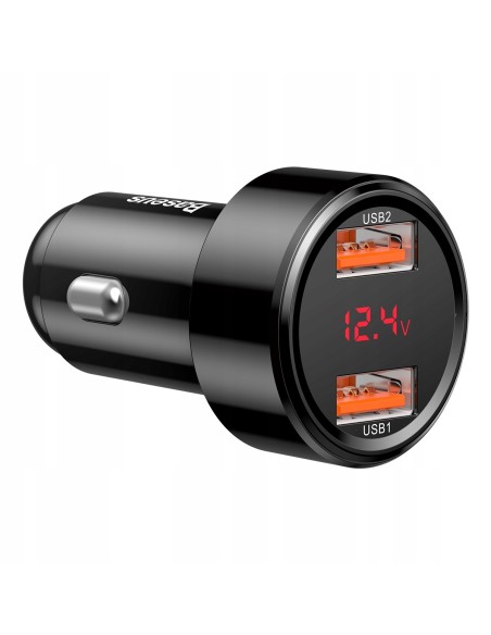Baseus Magic Series | Szybka ładowarka samochodowa USB + USB Quick Charge 3.0 Huawei 5A 45W