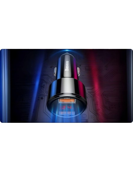Baseus Magic Series | Szybka ładowarka samochodowa USB + USB Quick Charge 3.0 Huawei 5A 45W