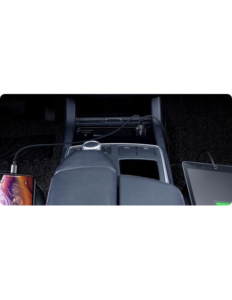 Baseus Magic Series | Szybka ładowarka samochodowa USB + USB Quick Charge 3.0 Huawei 5A 45W