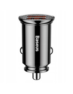 Baseus Circular Plastic A+A 30W |  Ładowarka samochodowa 2x USB Quick Charge 3.0 Huawei SCP 5A LED