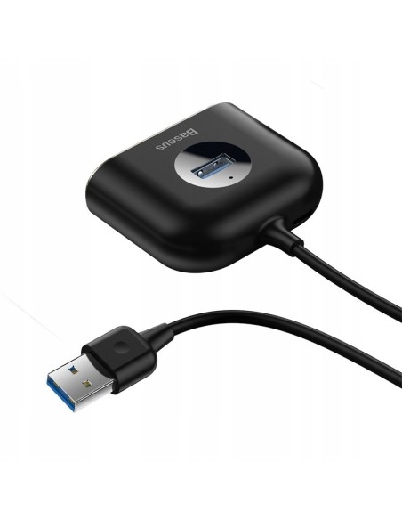 Baseus Square round | HUB adapter rozdzielacz 4w1 USB 3.0 do USB 3.0 x1 + USB 2.0 x3
