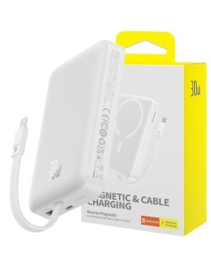 Baseus Magnetic Mini | Power Bank 10000mAh 30W USB-C z ładowaniem bezprzewodowym MagSafe z kablem Type-C