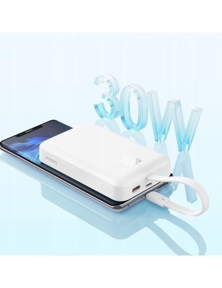 Baseus Magnetic Mini | Power Bank 10000mAh 30W USB-C z ładowaniem bezprzewodowym MagSafe z kablem Type-C