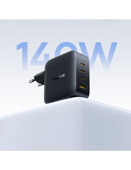 Baseus EnerFill FH11 GaN Ładowarka Sieciowa 140W EU Cosmic Black