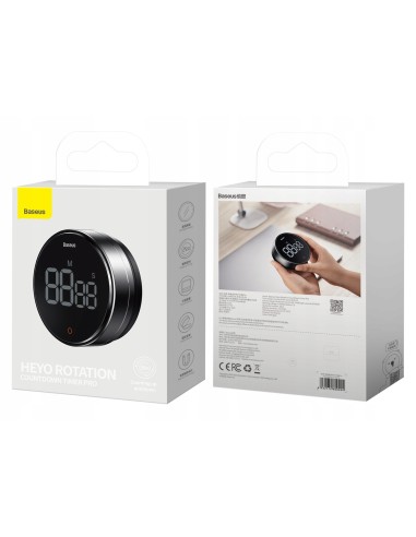 Baseus heyo rotation Pro | Stoper minutnik timer cyfrowy magnetyczny LED HD