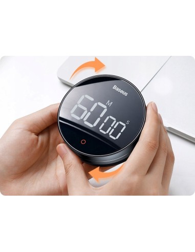 Baseus heyo rotation Pro | Stoper minutnik timer cyfrowy magnetyczny LED HD