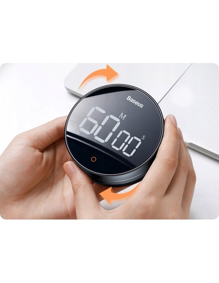 Baseus heyo rotation Pro | Stoper minutnik timer cyfrowy magnetyczny LED HD