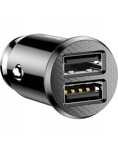 Baseus Grain | Ładowarka samochodowa 2x USB-A 3.1A