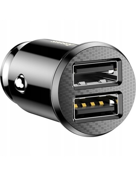 Baseus Grain | Ładowarka samochodowa 2x USB-A 3.1A