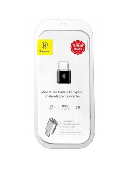 Baseus Mini conventer | Mini adapter przejściówka z Micro USB na USB-C 