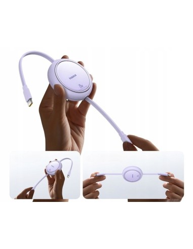  Baseus Free2Pull | Rozwijany kabel, przewód do iPhone, USB-C - Ligtning, Szybkie ładowanie PD 20W, 1m
