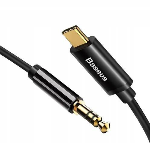 Baseus Yiven M01 | Pozłacany kabel audio AUX przejściówka z Type-C USB-C do Mini Jack 3.5 120cm