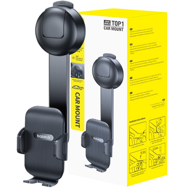 Baseus PrimeTrip C03 Air Mechaniczny Uchwyt Samochodowy (Suction Cup Version, Cosmic Black)