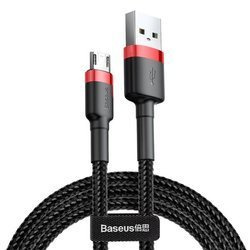 Baseus Cafule Cable | Nylonowy kabel przewód USB - Micro USB dwustronny 1.5A 2M
