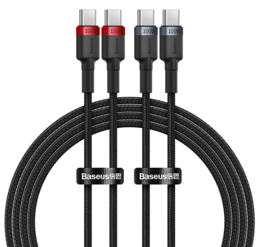 Baseus Cafule Charging Cable | Zestaw kabli USB-C USB Typ-C 100W ,  Szybkie ładowanie, Transmisja danych, 1m