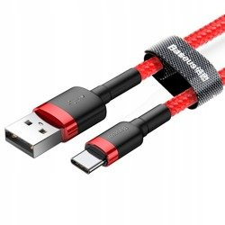 Baseus Cafule Cable | Kabel nylonowy USB - USB-C Type-C Quick Charge 3.0 100cm 3A
