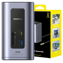OS-Baseus NU1 Air Spacemate Stacja Dokująca 12w1 Space Grey