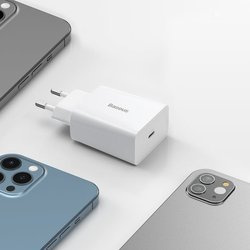 Baseus Speed Mini | Ładowarka sieciowa USB-C 20W Power Delivery QC 3.0