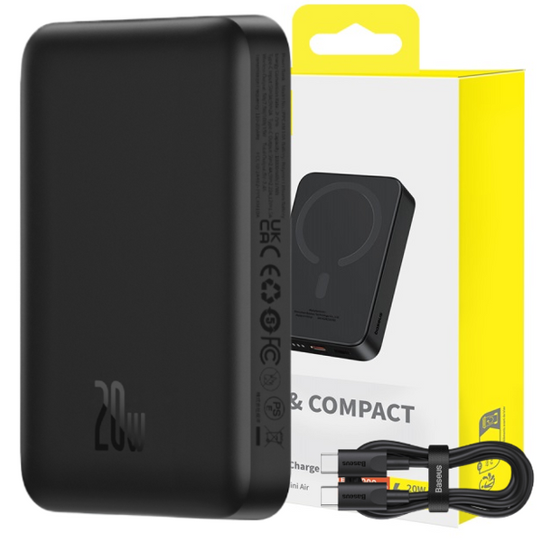 Baseus Magnetic Mini Air Wireless Fast Charge Power Bank 10000mAh 20W Cluster Black