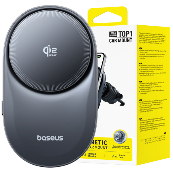 OS-Baseus PrimeTrip VC2 Pro Magnetyczny Uchwyt Samochodowy Z Chłodzeniem Cosmic Black