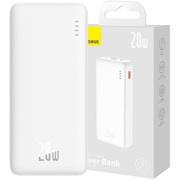 Baseus Airpow Power Bank Z Szybkim Ładowaniem 20000mAh 20W White