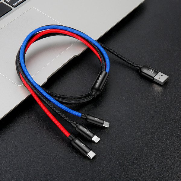 Baseus Primary | Kabel 3w1 USB - Lightning IPhone Micro Type-C 3.5A 120cm