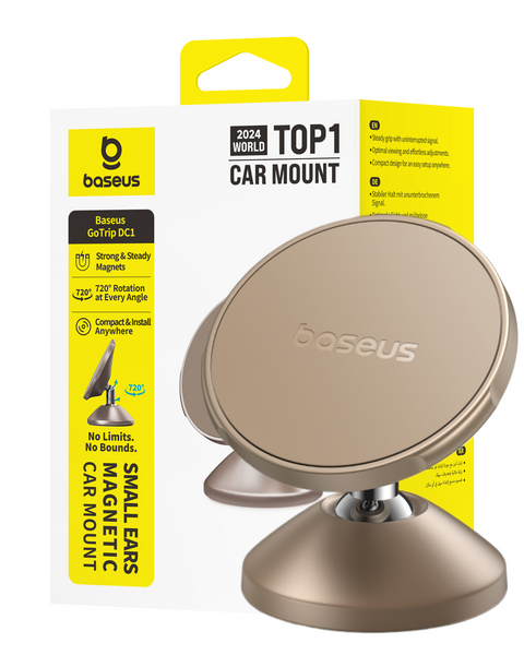 Baseus GoTrip DC1 Small Ears Magnetyczny Uchwyt Samochodowy (Vertical type) Stellar Gold