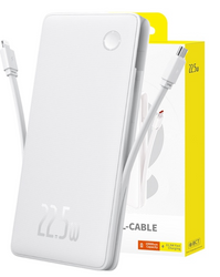 Baseus Airpow Lite Power Bank 10000mAh 22.5W Dual-Cable Moon White
