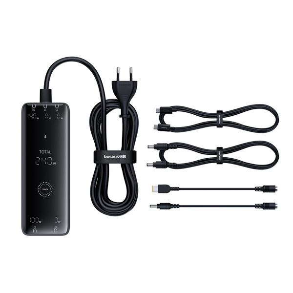 Baseus Ładowarka GaN 240W z cyfrowym panelem